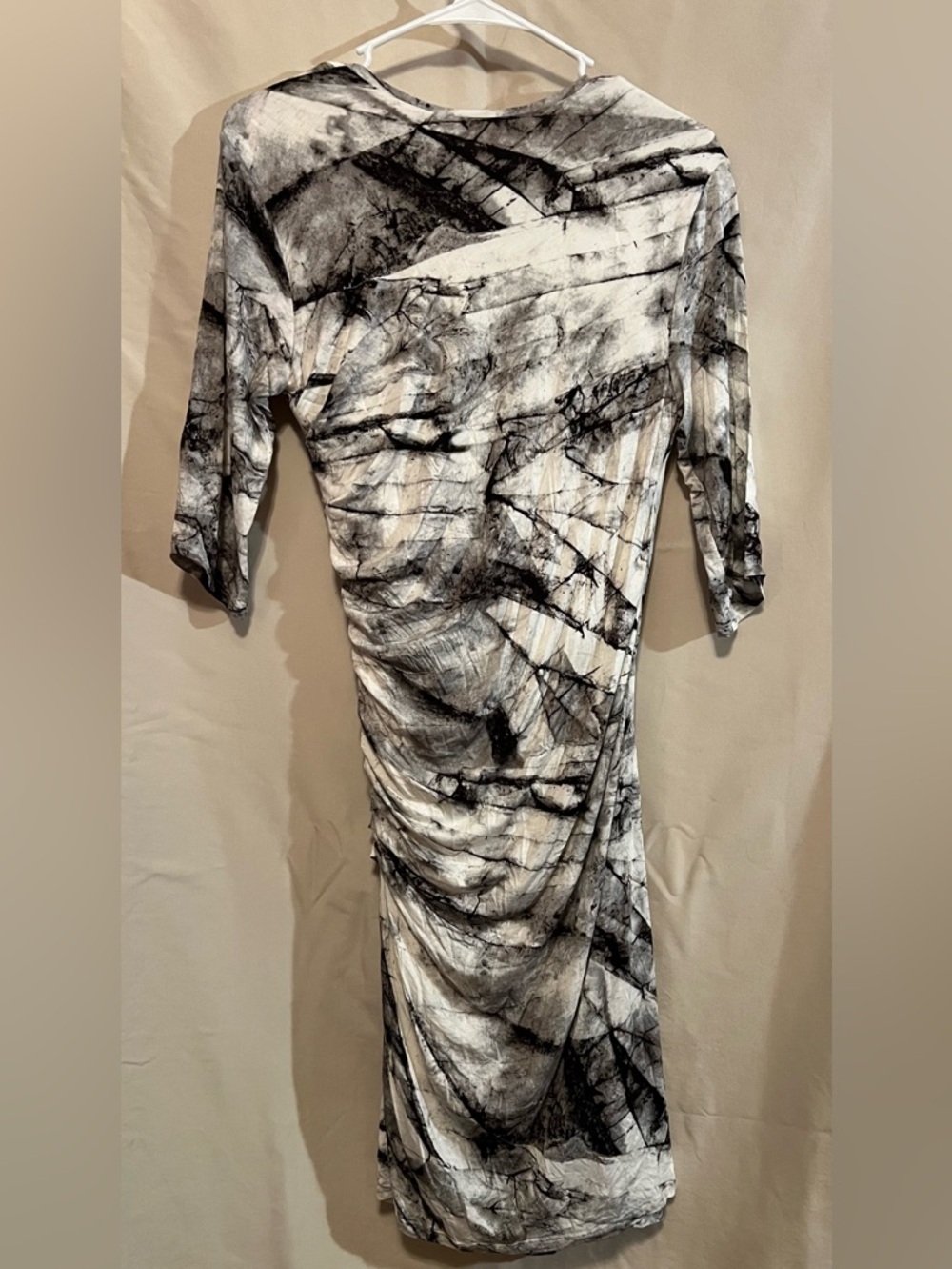 NWT Helmut Lang Nova Print Ruched Jersey Body Dress- Extremely soft material! - Picture 4 of 7